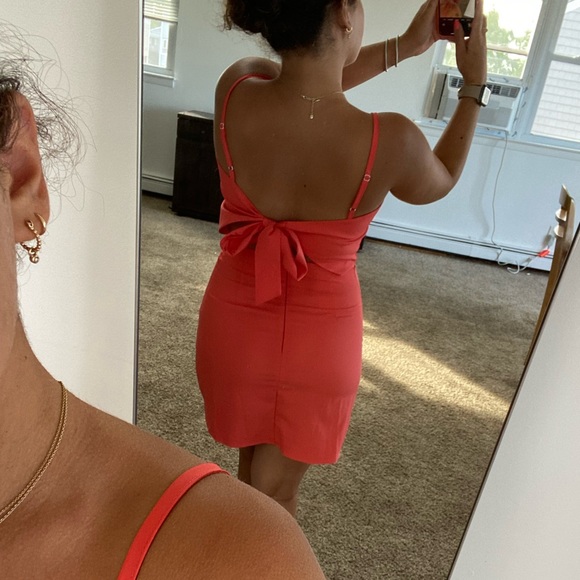 Size small coral bow dress - Picture 1 of 2